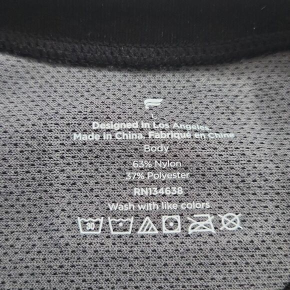 Fabletics Mens Black Training Day Long Sleeve Tee - Size Large - Picture 3 of 5